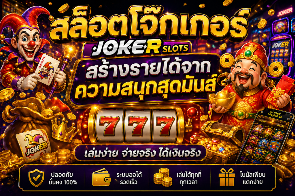 สล็อตโจ๊กเกอร์ สร้างรายได้จากความสนุกสุดมันส์
